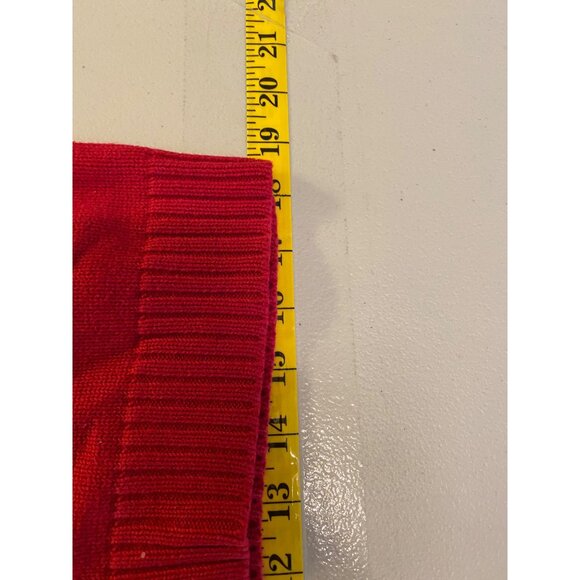 Ralph Lauren Womens Red Crew Neck Sweater Embroidered Crest Logo Small - Picture 10 of 10